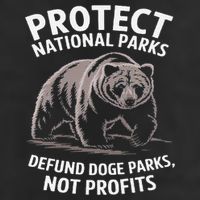 Protect National Parks Defund DOGE Support Not Profits Bear Adult Drive Performance Visor