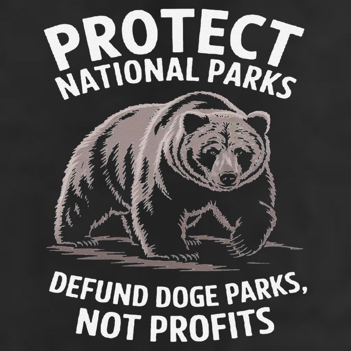 Protect National Parks Defund DOGE Support Not Profits Bear Adult Drive Performance Visor