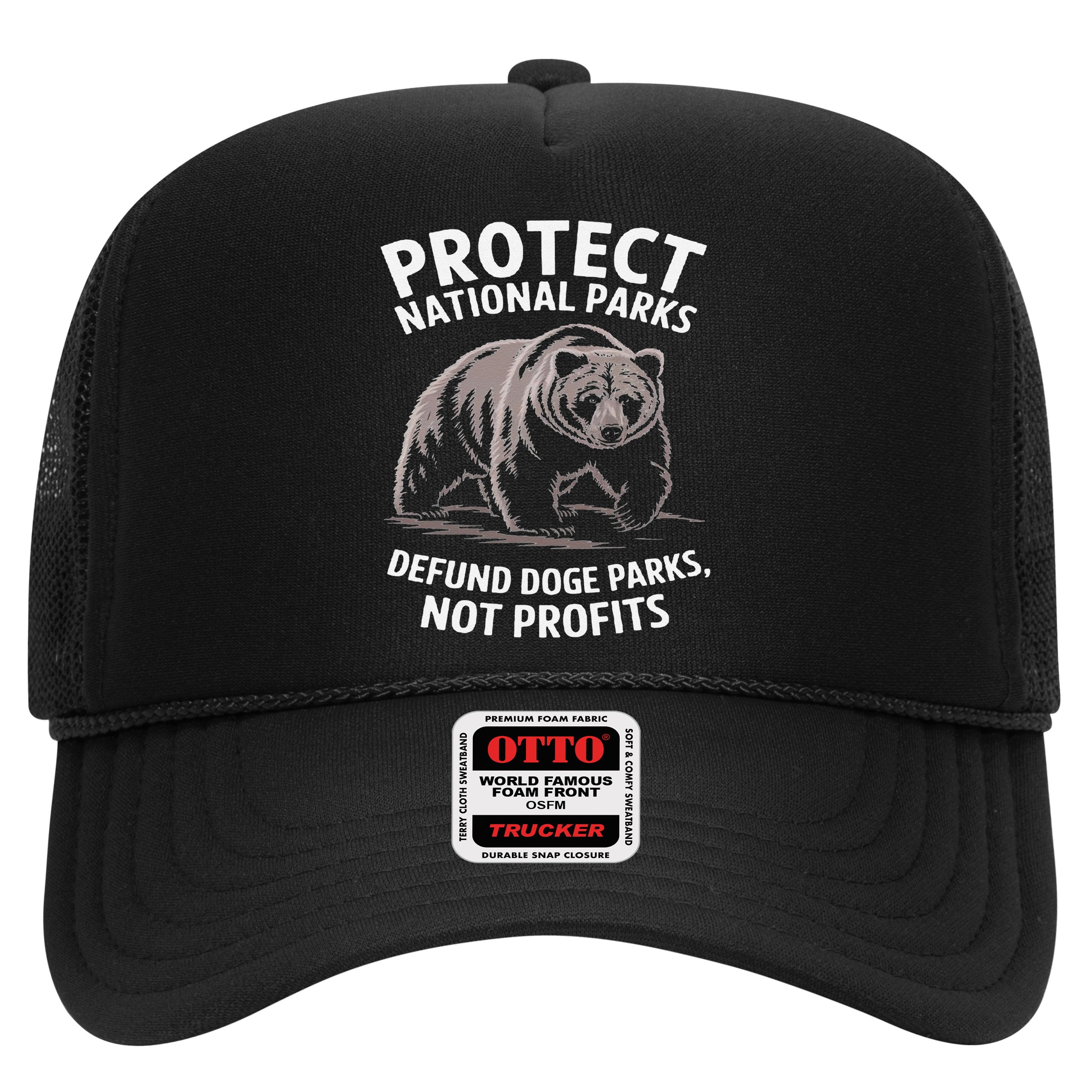 Protect National Parks Defund DOGE Support Not Profits Bear Hat