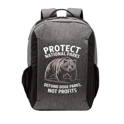 Protect National Parks Defund DOGE Support Not Profits Bear Vector Backpack