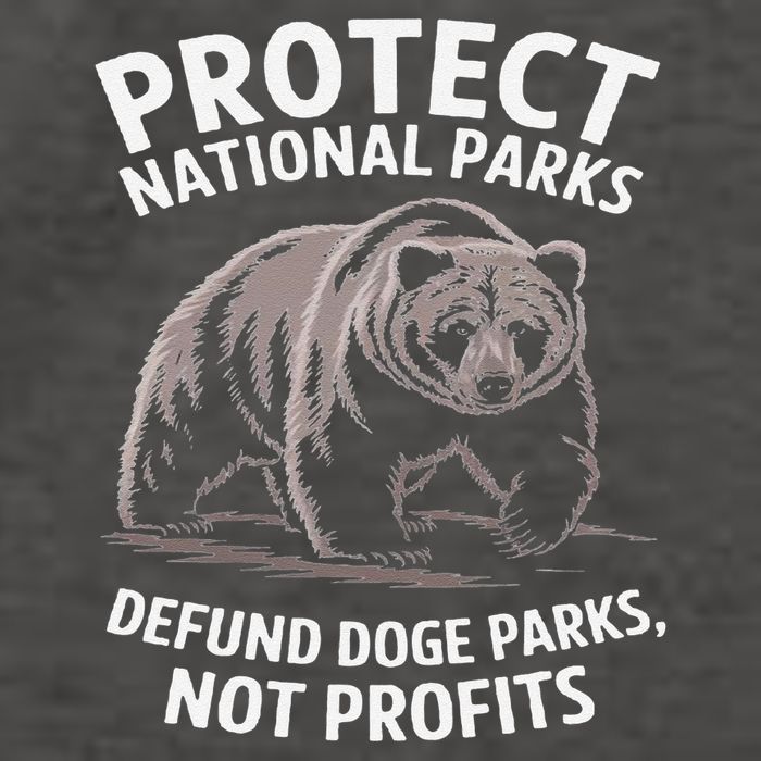Protect National Parks Defund DOGE Support Not Profits Bear Vector Backpack