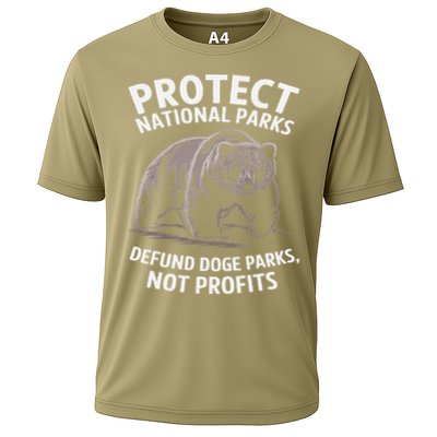 Protect National Parks Defund DOGE Support Not Profits Bear Performance Shirt