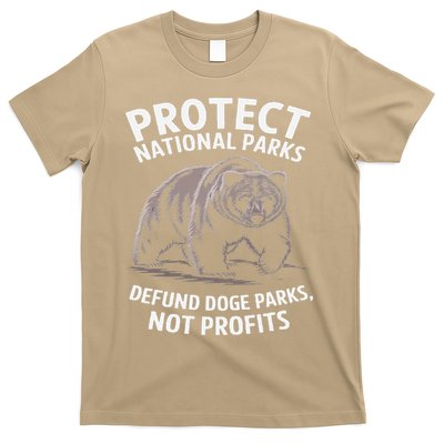 Protect National Parks Defund DOGE Support Not Profits Bear T-Shirt