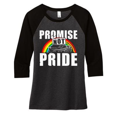 Promise Not Pride Women's Tri-Blend 3/4-Sleeve Raglan Shirt