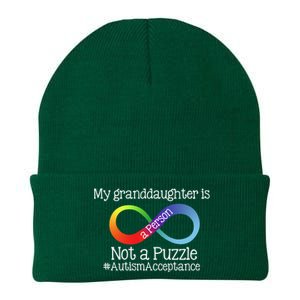 People Not Puzzles Autism Grandma Grandpa Granddaughter Knit Cap Winter Beanie