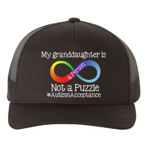 People Not Puzzles Autism Grandma Grandpa Granddaughter Yupoong Adult 5-Panel Trucker Hat