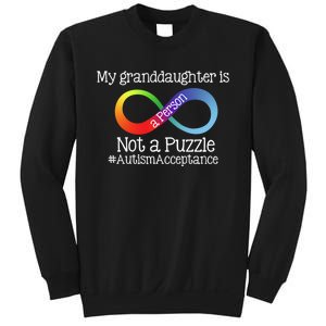 People Not Puzzles Autism Grandma Grandpa Granddaughter Sweatshirt