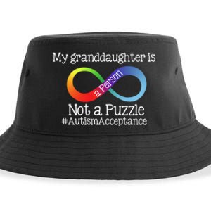 People Not Puzzles Autism Grandma Grandpa Granddaughter Sustainable Bucket Hat