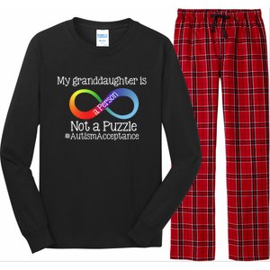 People Not Puzzles Autism Grandma Grandpa Granddaughter Long Sleeve Pajama Set