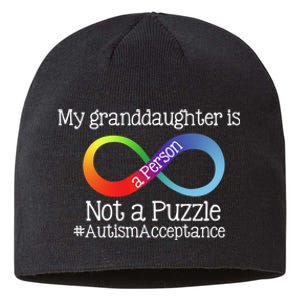 People Not Puzzles Autism Grandma Grandpa Granddaughter Sustainable Beanie