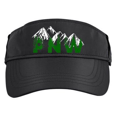 Pacific Northwest PNW Pine Trees Mountains Gift Adult Drive Performance Visor