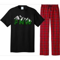 Pacific Northwest PNW Pine Trees Mountains Gift Pajama Set