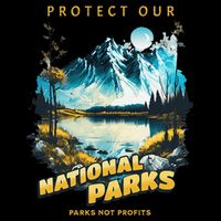 Protect National Parks Parks Over Profits Drawstring Bag