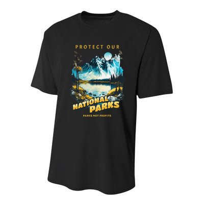 Protect National Parks Parks Over Profits Youth Performance Sprint T-Shirt