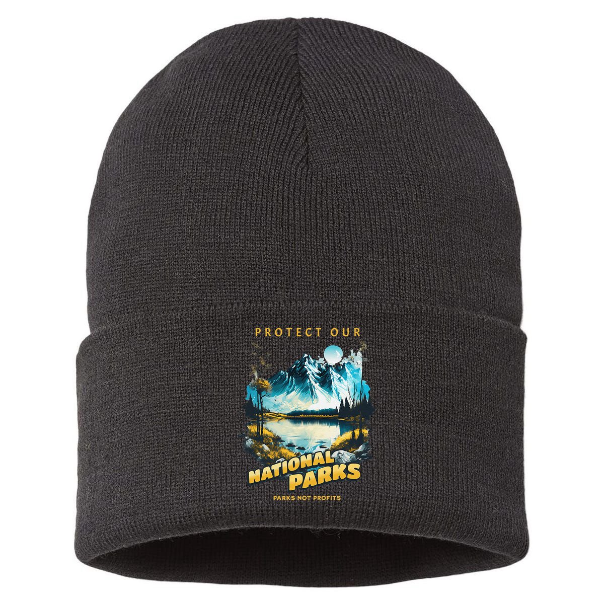 Protect National Parks Parks Over Profits Sustainable Knit Beanie