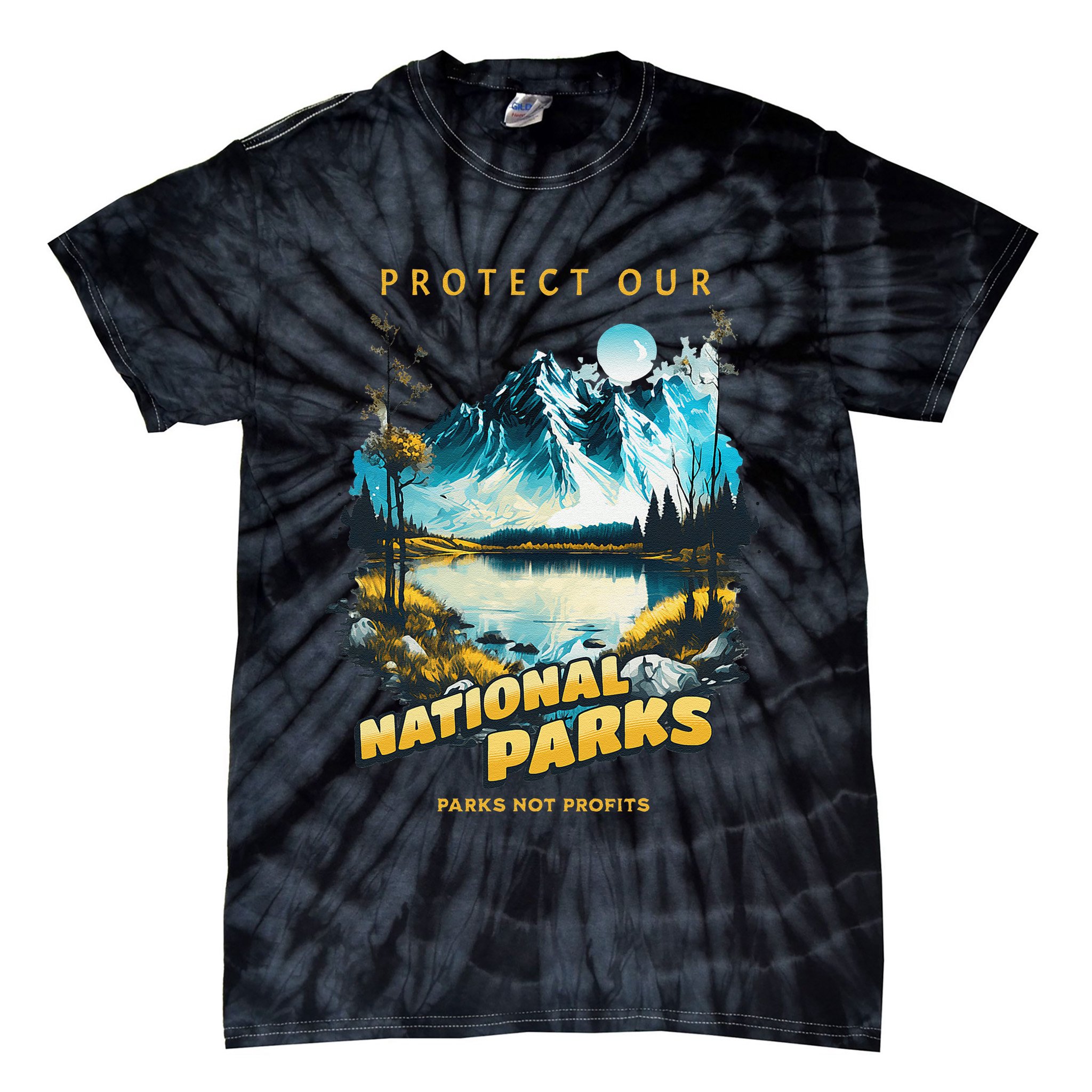 Protect National Parks Parks Over Profits Tie-Dye T-Shirt