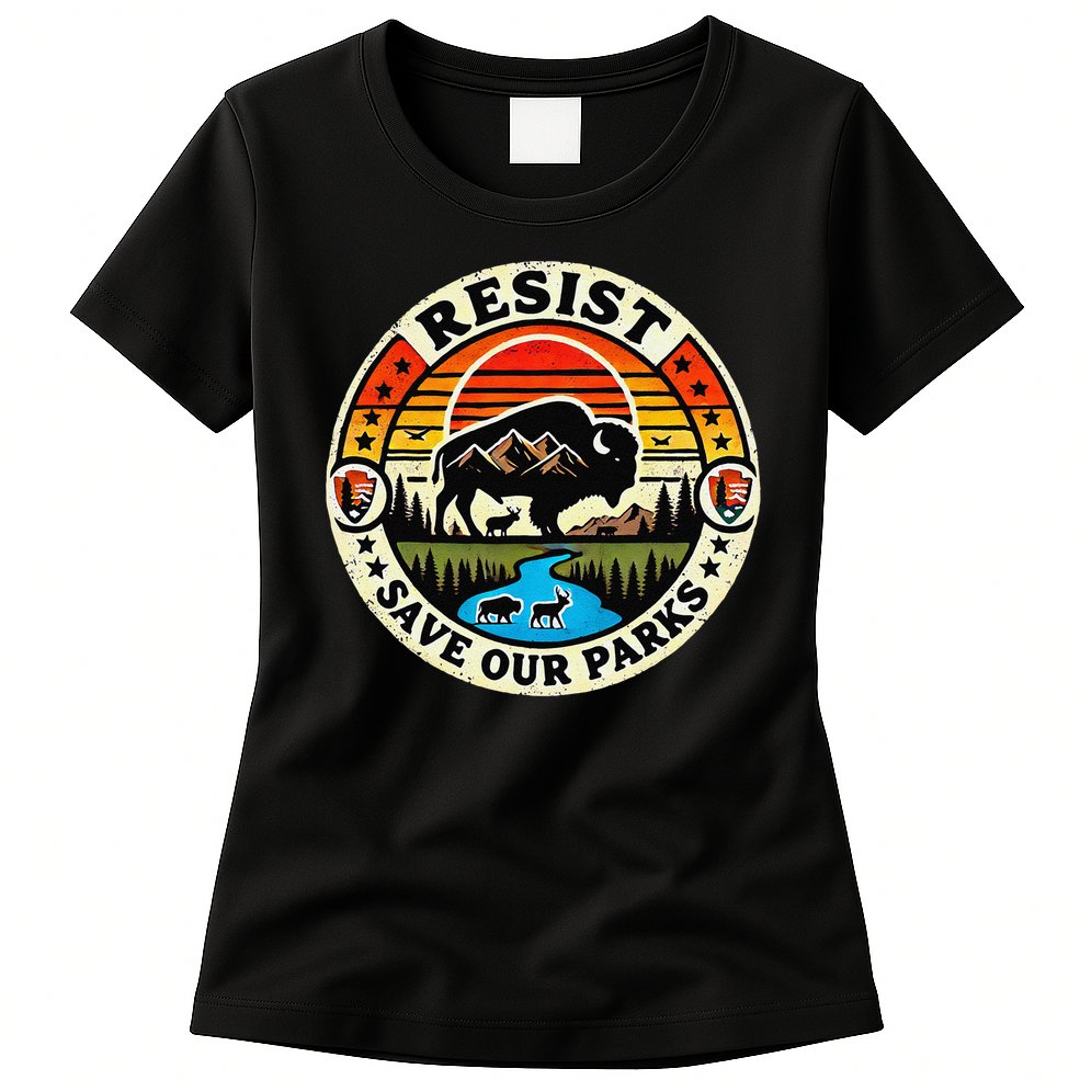 Protect Nature Resist  Save Our Parks Vintage National Park Womens T-Shirt