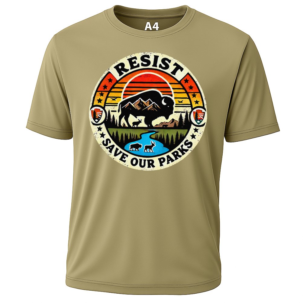 Protect Nature Resist  Save Our Parks Vintage National Park Cooling Performance Crew T-Shirt