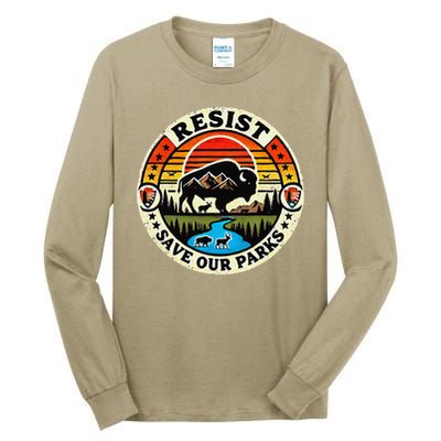 Protect Nature Resist  Save Our Parks Vintage National Park Tall Long Sleeve T-Shirt