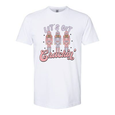 Pink Nutcrackers Retro Christmas Merry Xmas Groovy Softstyle CVC T-Shirt