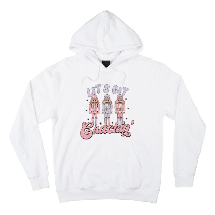 Pink Nutcrackers Retro Christmas Merry Xmas Groovy Hoodie