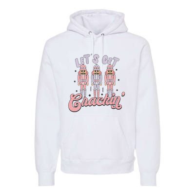 Pink Nutcrackers Retro Christmas Merry Xmas Groovy Premium Hoodie