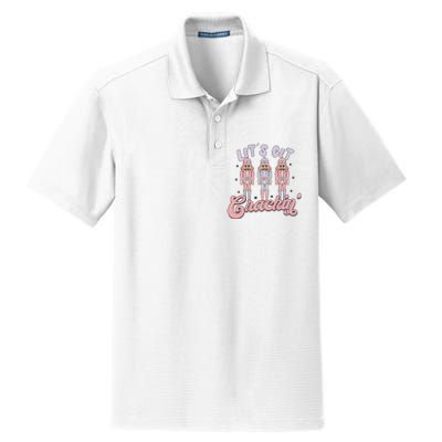 Pink Nutcrackers Retro Christmas Merry Xmas Groovy Dry Zone Grid Polo