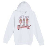 Pink Nutcrackers Retro Christmas Merry Xmas Groovy Premium Pullover Hoodie