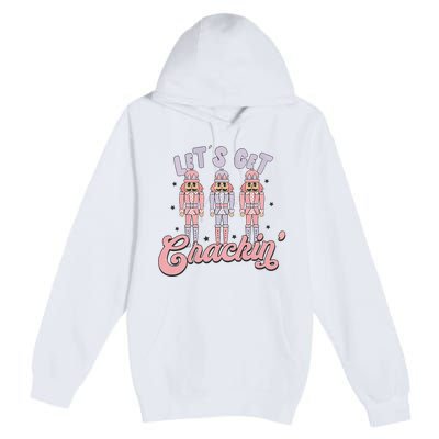 Pink Nutcrackers Retro Christmas Merry Xmas Groovy Premium Pullover Hoodie