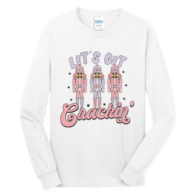 Pink Nutcrackers Retro Christmas Merry Xmas Groovy Tall Long Sleeve T-Shirt