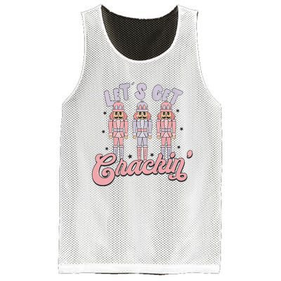 Pink Nutcrackers Retro Christmas Merry Xmas Groovy Mesh Reversible Basketball Jersey Tank