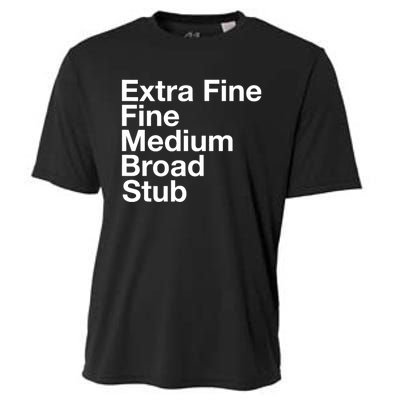 Pen Nib Sizes Cooling Performance Crew T-Shirt