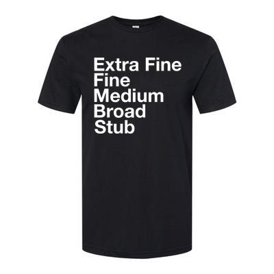 Pen Nib Sizes Softstyle CVC T-Shirt