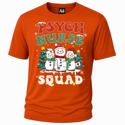 Psych Nurse Squad Funny Christmas Snowmies Nurse Stethoscope Gift Cooling Performance Crew T-Shirt