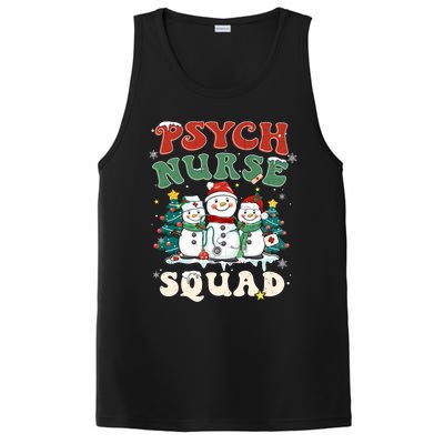 Psych Nurse Squad Funny Christmas Snowmies Nurse Stethoscope Gift PosiCharge Competitor Tank