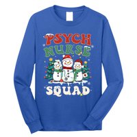 Psych Nurse Squad Funny Christmas Snowmies Nurse Stethoscope Gift Long Sleeve Shirt