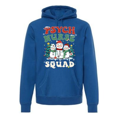 Psych Nurse Squad Funny Christmas Snowmies Nurse Stethoscope Gift Premium Hoodie