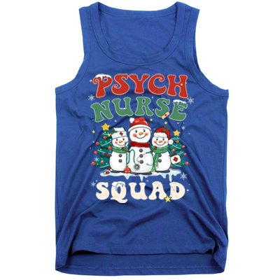 Psych Nurse Squad Funny Christmas Snowmies Nurse Stethoscope Gift Tank Top