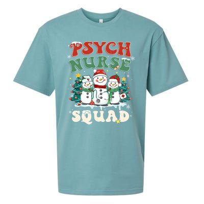 Psych Nurse Squad Funny Christmas Snowmies Nurse Stethoscope Gift Sueded Cloud Jersey T-Shirt