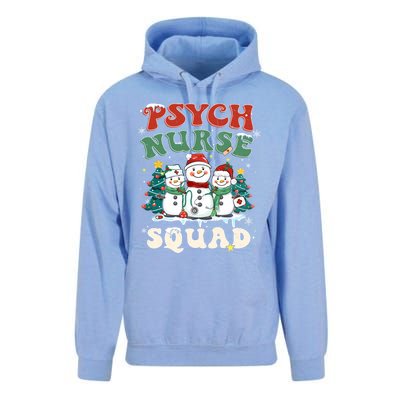 Psych Nurse Squad Funny Christmas Snowmies Nurse Stethoscope Gift Unisex Surf Hoodie