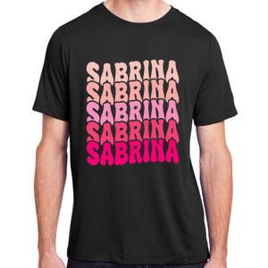 Personalized Name Sabrina I Love Sabrina Groovy 80S Adult ChromaSoft Performance T-Shirt