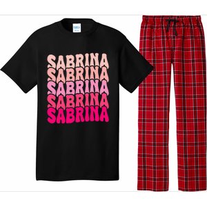 Personalized Name Sabrina I Love Sabrina Groovy 80S Pajama Set