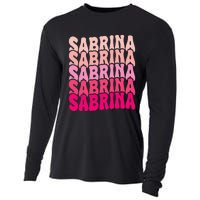 Personalized Name Sabrina I Love Sabrina Groovy 80S Cooling Performance Long Sleeve Crew