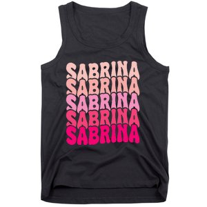 Personalized Name Sabrina I Love Sabrina Groovy 80S Tank Top