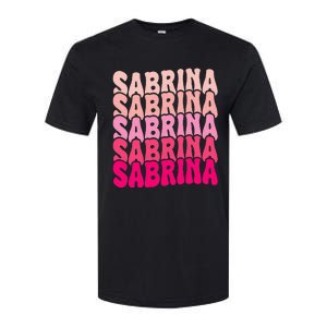 Personalized Name Sabrina I Love Sabrina Groovy 80S Softstyle CVC T-Shirt