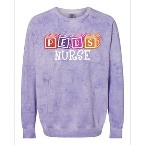 Pediatrician Nursing Student Np Pediatric Rn Peds Nurse Gift Colorblast Crewneck Sweatshirt