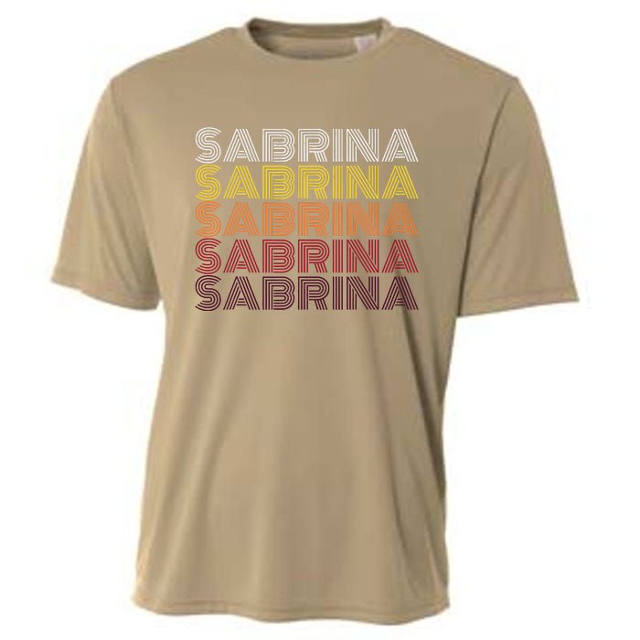 Personalized Name Sabrina Vintage Sabrina Retro Cooling Performance Crew T-Shirt