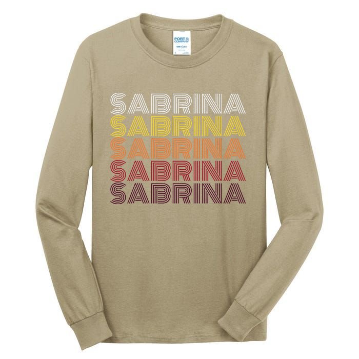 Personalized Name Sabrina Vintage Sabrina Retro Tall Long Sleeve T-Shirt