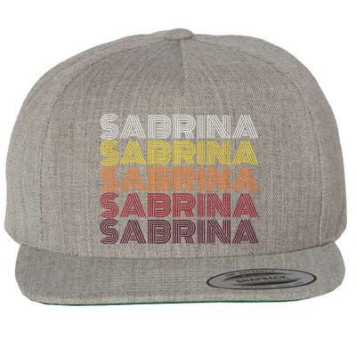 Personalized Name Sabrina Vintage Sabrina Retro Wool Snapback Cap