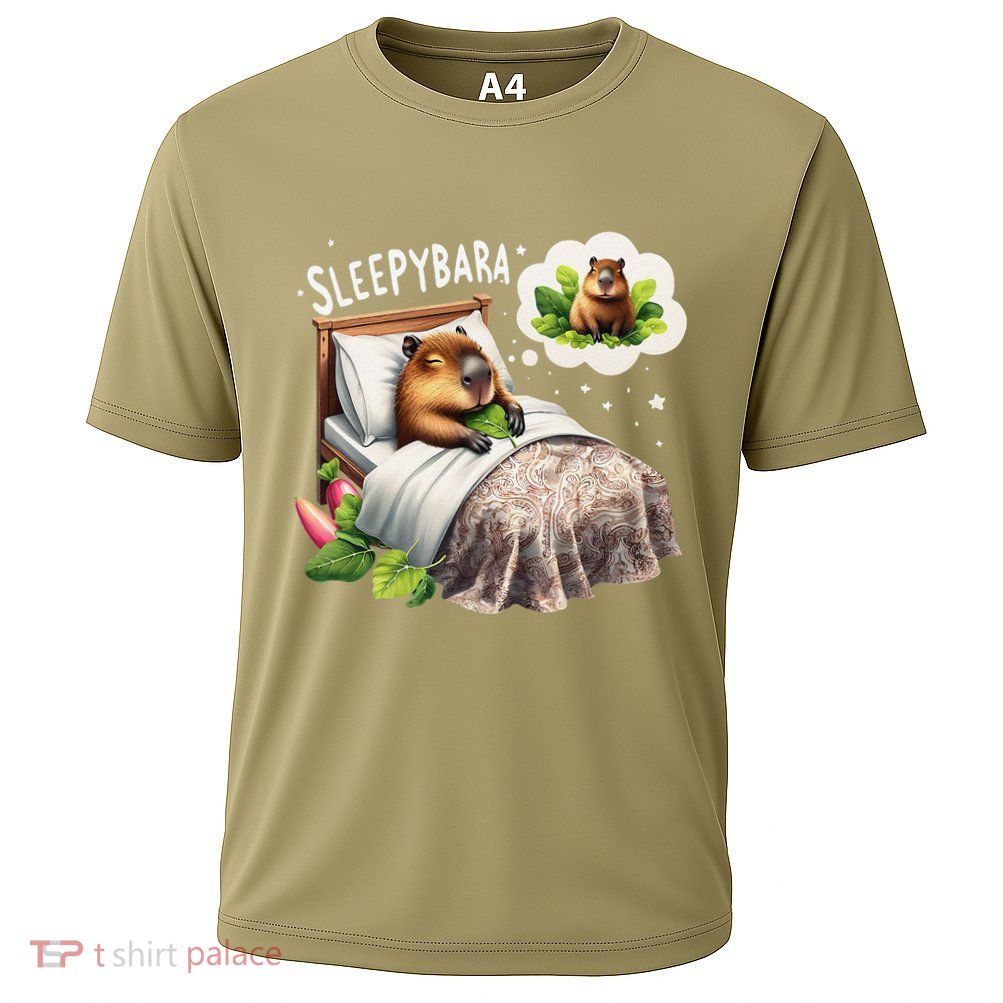 Pajamas Nightgown Sleepybara Rodents Capybara Sleep Cooling Performance Crew T-Shirt